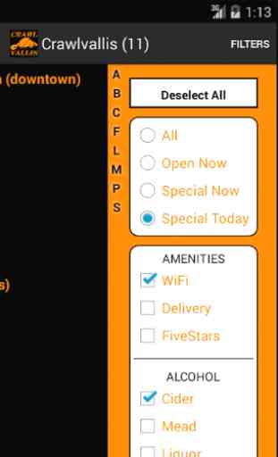 Filters View 1